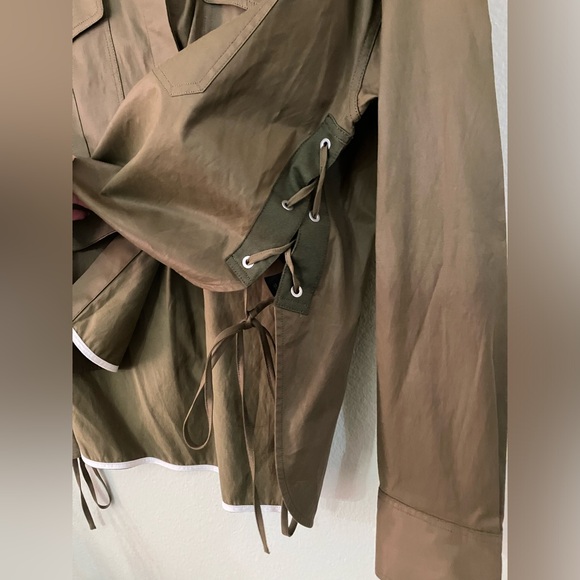 Rag & Bone olive green cropped button down - Picture 4 of 6